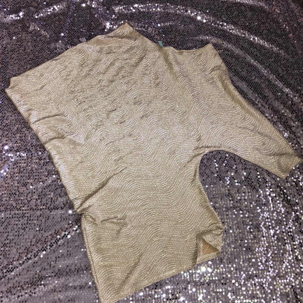 Off the Shoulder Gold Dress